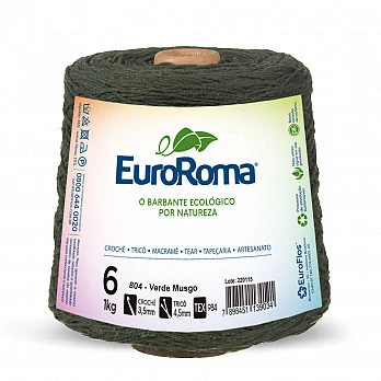 Barbante EuroRoma 4/6 1Kg - Verde Musgo 804
