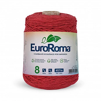 Barbante EuroRoma 4/8 457m - Vermelho 1000