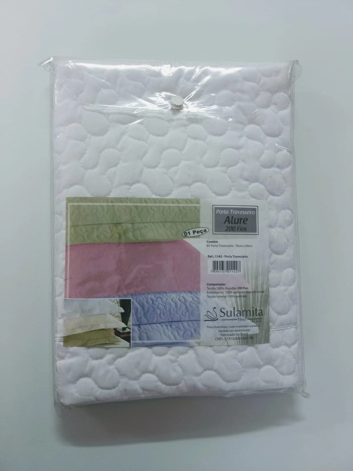 Porta Travesseiro Alure 200 Fios 100 % Algodao Branco