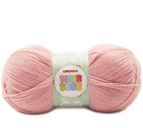 Lã Mais Bebê 100 gramas Marca Circulo - 3227 - Rosa Antigo