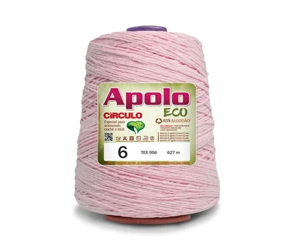 Barbante Apolo Eco fio 6 - Rosa Bebê 3526