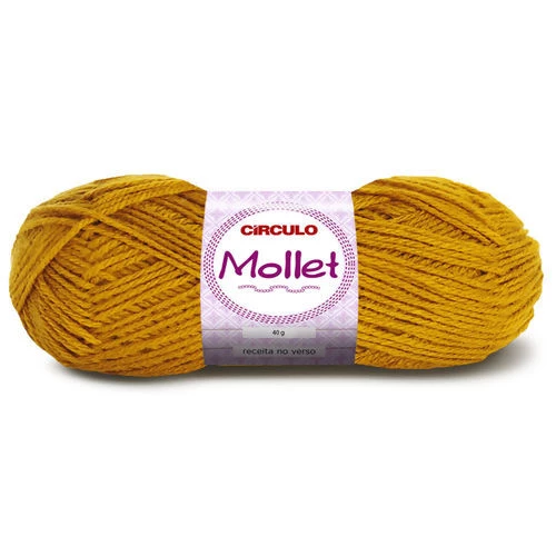 Lã Mollet 40 gramas Marca Circulo - 7030 - Mostarda