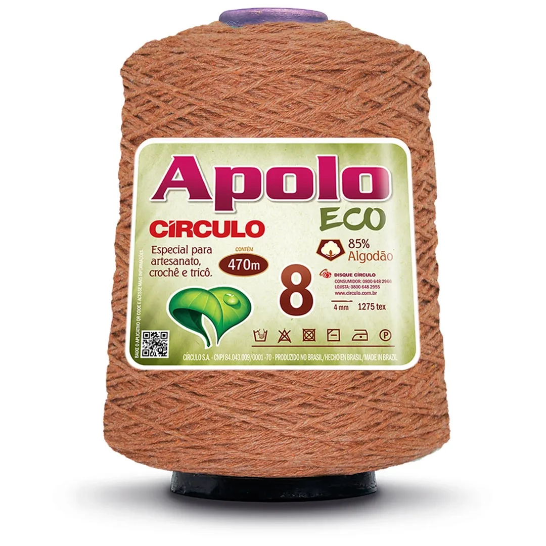 Barbante Apolo Eco fio 8 - Castanho 7466