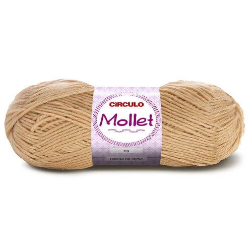 Lã Mollet 40 gramas Marca Circulo - 7650 - Amendoa