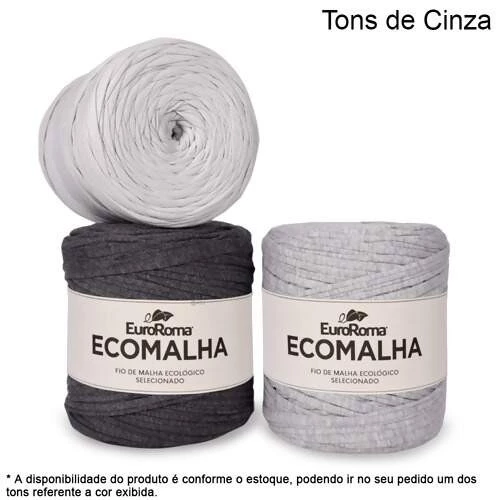 EuroRoma Ecomalha Cores Especiais Tons de Cinza (cód. 3014) - 140m