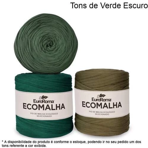 EuroRoma Ecomalha Cores Especiais Tons de Verde Forte (cód. 3013) - 140m