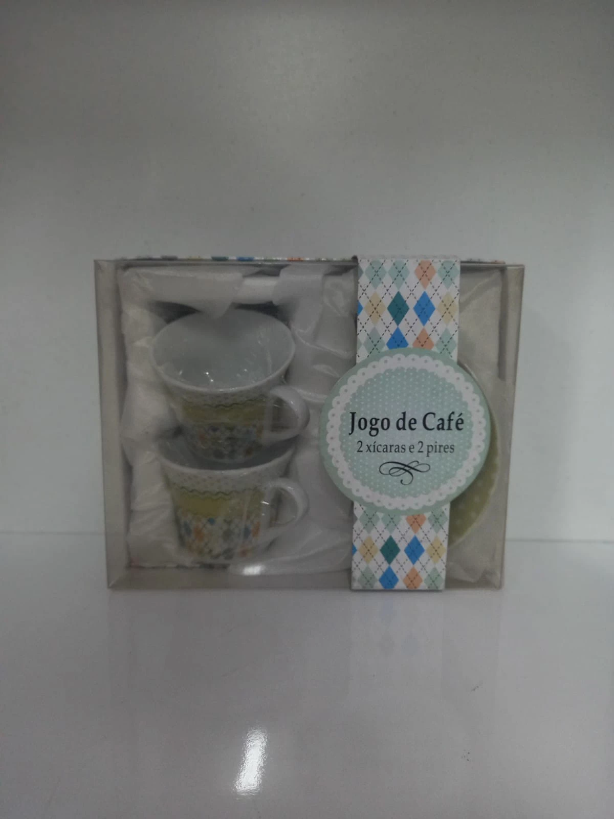 Jogo Café 2 Xícaras e 2 Pires Verde
