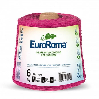 Barbante EuroRoma 4/6 1Kg - Pink 550
