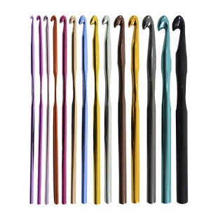 Agulha de Croche Aluminio Colorida Circulo