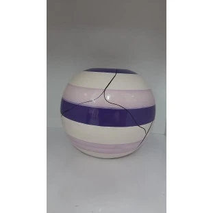Vaso Globo Listrado Lilás BM 330