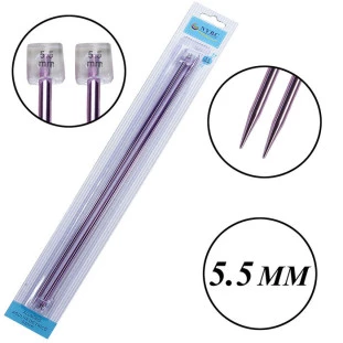 Agulha de Tricô Alumínio Colorida 5,5 mm Nybc