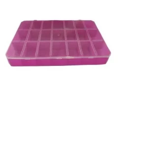 Estojo Retan 21 divisorias base Pink tampaTransparente