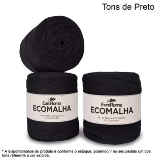 EuroRoma Ecomalha Cores Especiais Tons de Preto (cód. 3001) - 140m