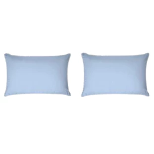 Fronha Lisa Azul Bebê 2 unidades Premium Plus 100% Algodão