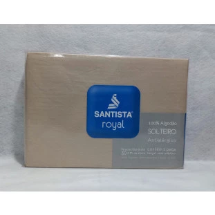 Lençol de Solteiro Santista Royal Bege